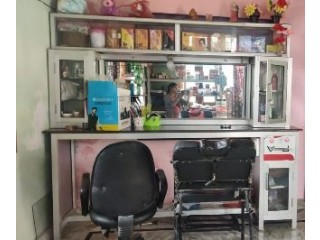 Beauty Parlor - Mirror ,Rack,chair for sale